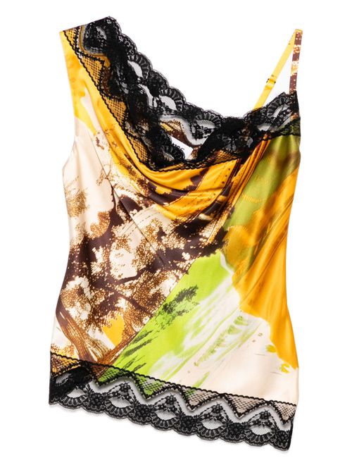 Monse lace-trim top - Brown