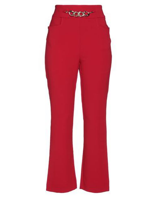 Woman Pants Red Size 6 Polyester, Elastane