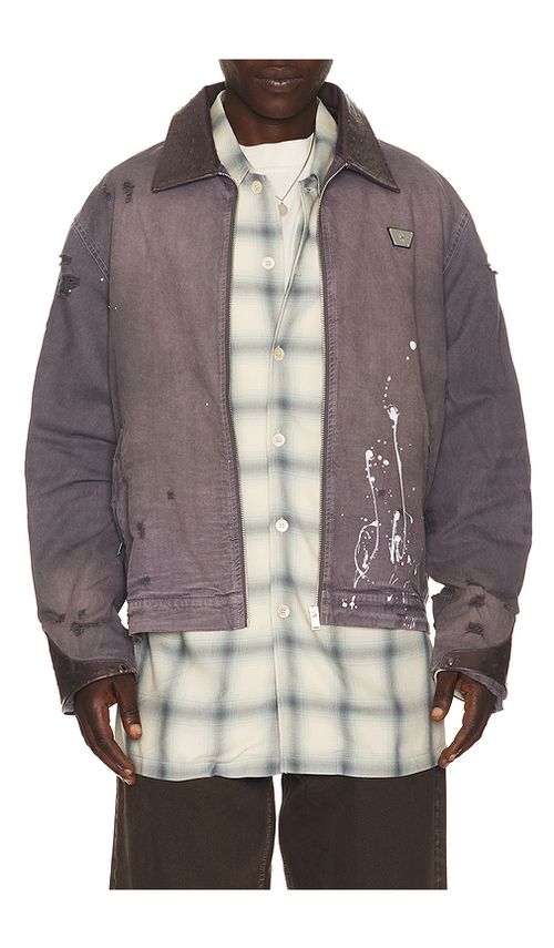 MISBHV 1997 Paint Splatter Canvas Work Jacket in Charcoal. - XL/1X also in L