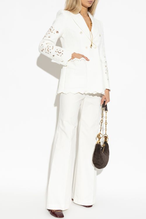 Double-breasted Blazer, Women's, White