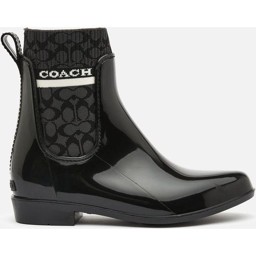 Coach Women's Rivington Signature Knit Rain Boots - Black - UK 3