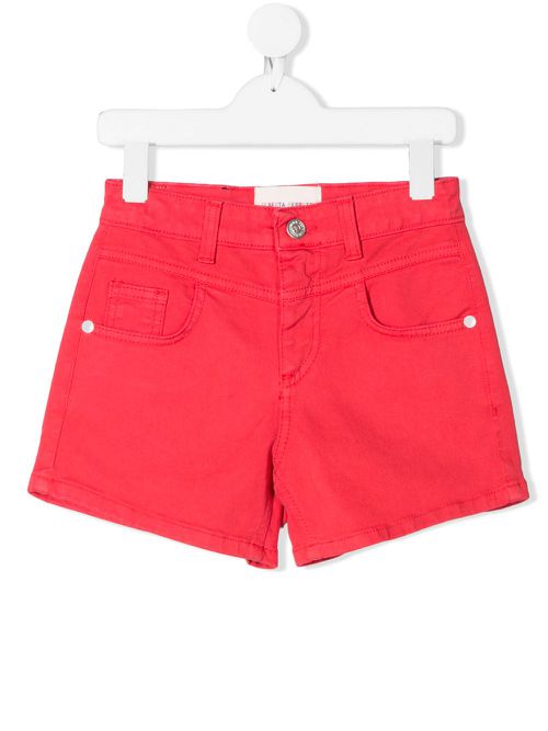 I Love You denim shorts - Red