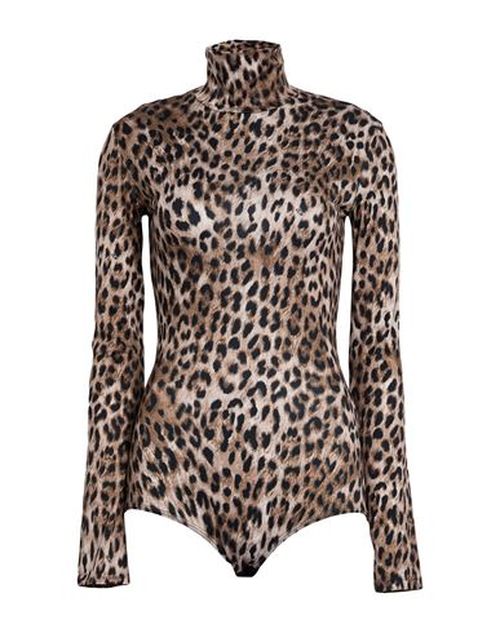 Woman Bodysuit Beige Size 4 Polyester, Elastane