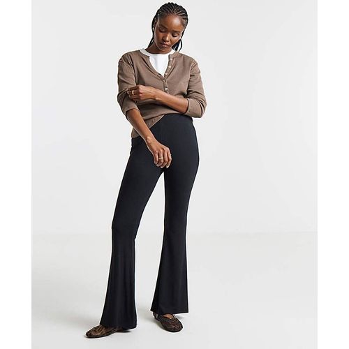 Black Jersey Flared Trouser