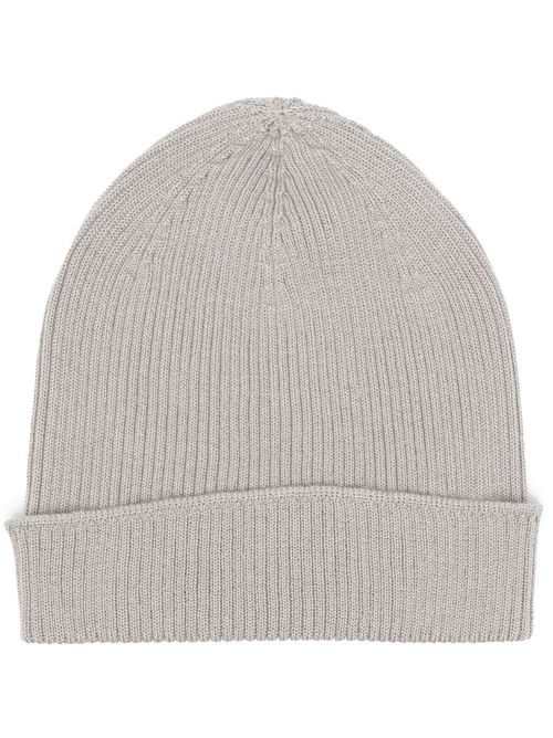 Ribbed-knit cashmere beanie - Grey