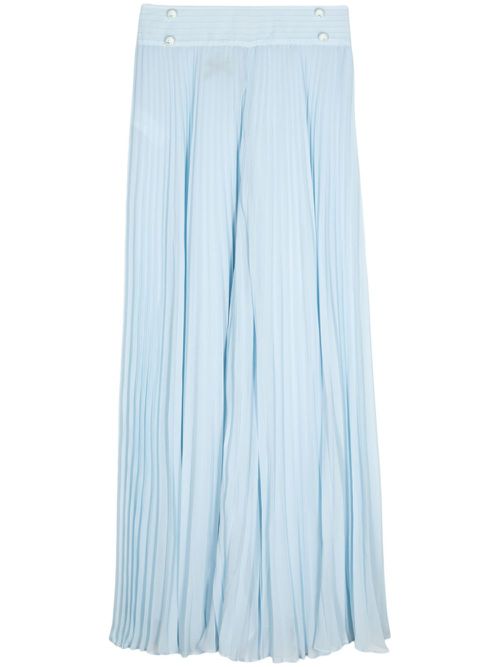 Pleated wide-leg trousers - Blue