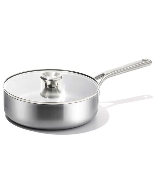 Tri-Ply Stainless Steel 3.25Qt Covered Saute Pan