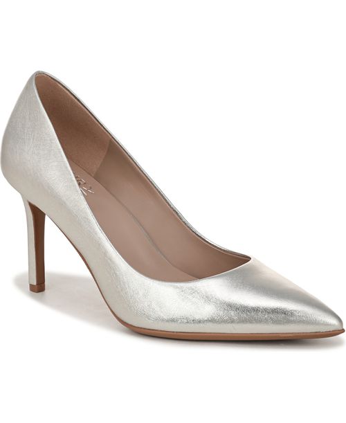 Women's Anna Pointed Toe Dress Pumps - Silver Sand Leather