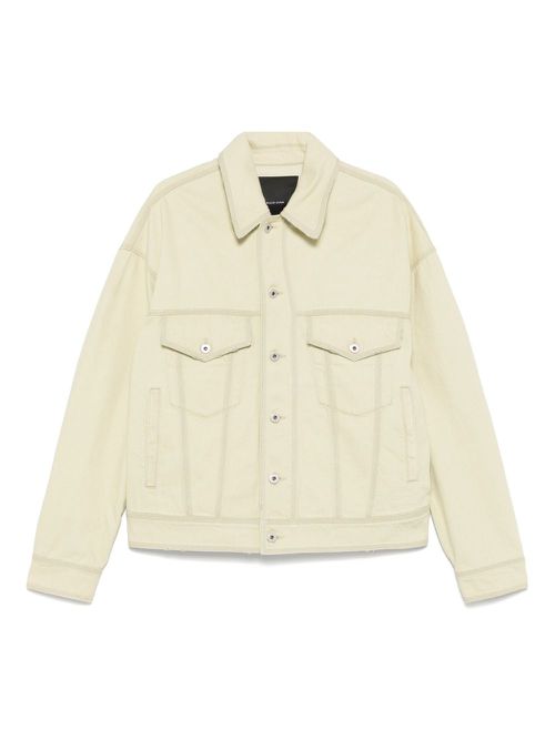 FEDERICO CINA raw-cut denim jacket - Green
