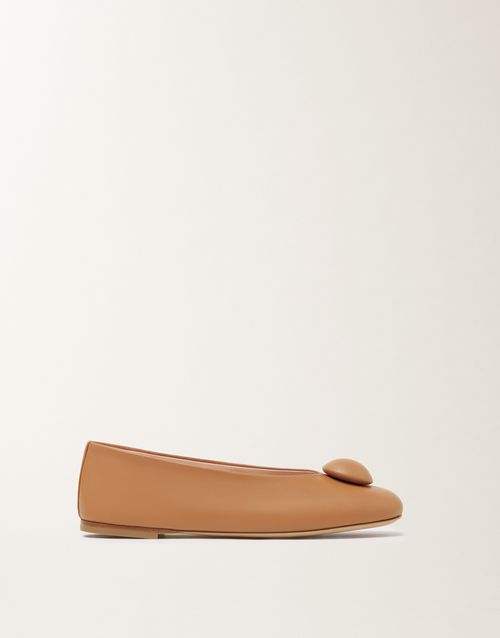 Nappa leather ballet flat, leather sole