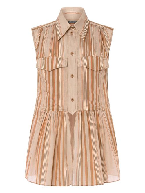Alberta Ferretti striped shirt - Neutrals
