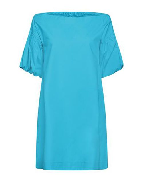 Soallure Woman Mini dress Azure Size 8 Cotton, Polyamide, Elastane