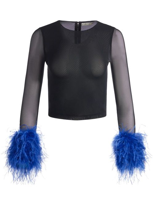 Delaina mesh top - BLACK/ROYAL