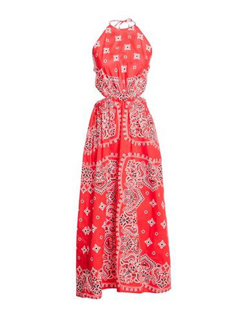 Woman Maxi dress Red Size 10 Cotton