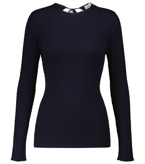 Ribbed-knit sweater