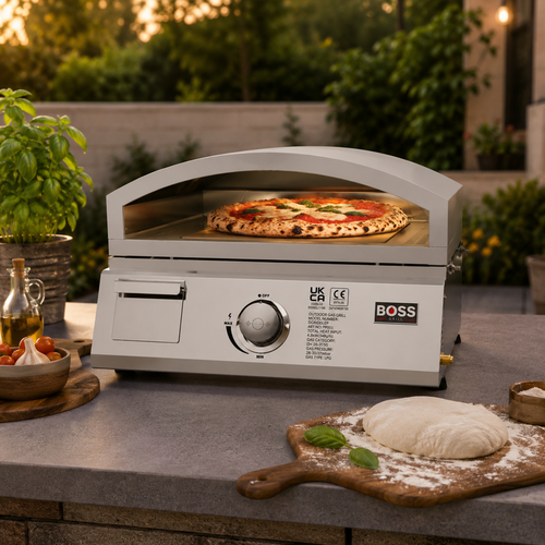 Boss Grill 3-in-1 Gas BBQ Griddle and Pizza Oven - Stainless Stee