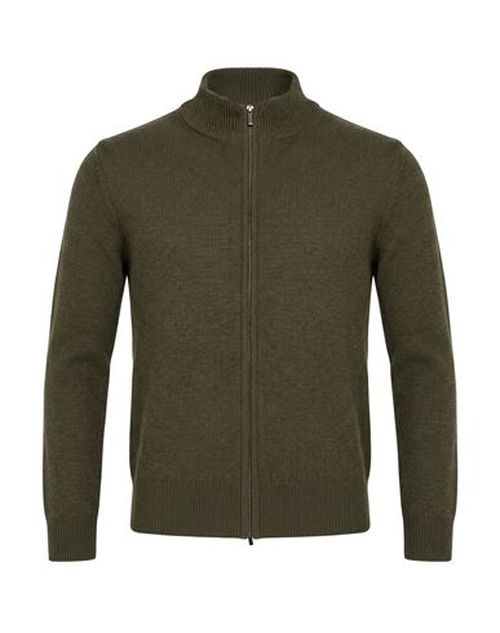 Man Cardigan Military green Size 40 Cashmere