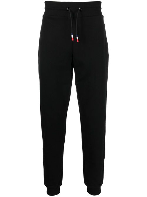 Drawstring-waist cotton track-pants - Black