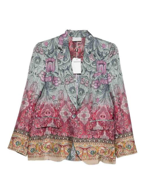 Silk Single-Breasted Jacket