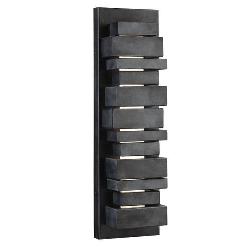 Visual Comfort Studio Ledgend Outdoor Wall Light in Dark Weathered Zinc by Sean Lavin