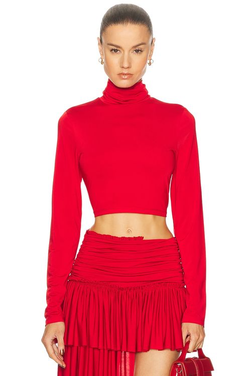 SIEDRES Georgie Top in Red - Red. M also in L