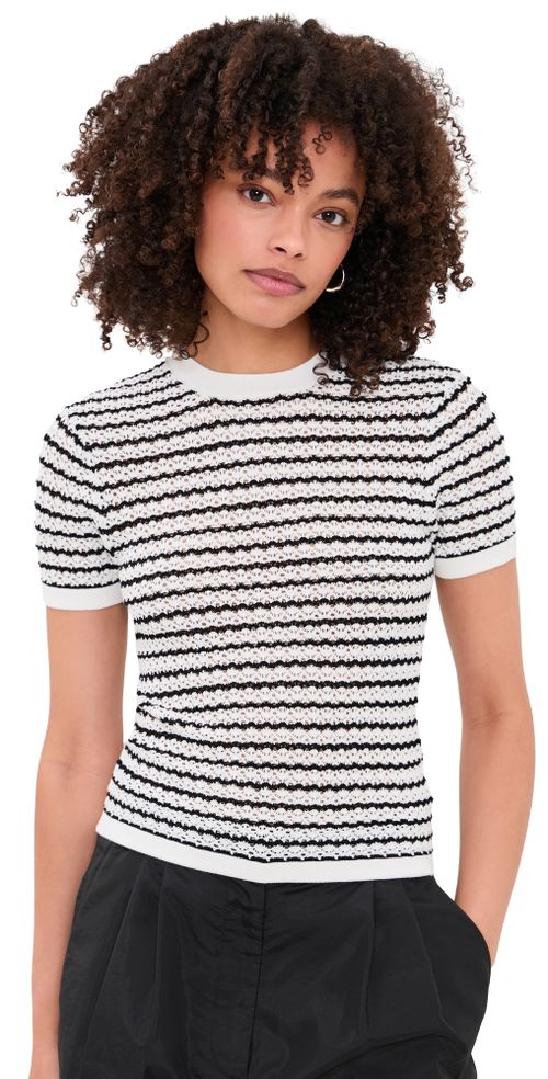 Crochet Baby Tee MILK/BLACK