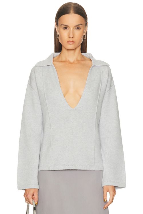 Aya Muse Sia Sweater in Blue Gray - Grey. XS also in L