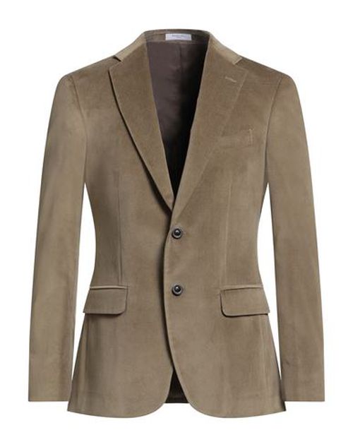 Man Blazer Khaki Size 38 Cotton, Elastane