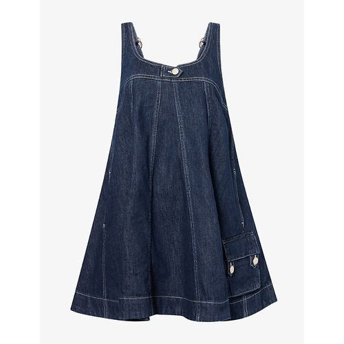 Womens Immy Flared Denim Mini Dress