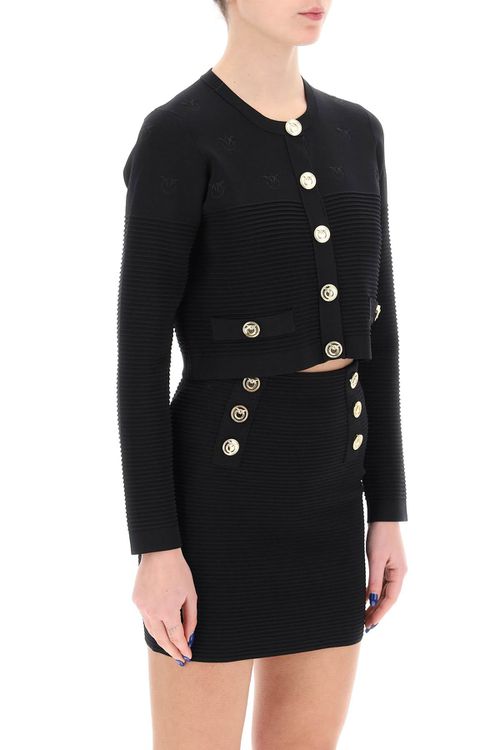 -Cardigan Ciliegio Con Dettagli Love Birds-Donna