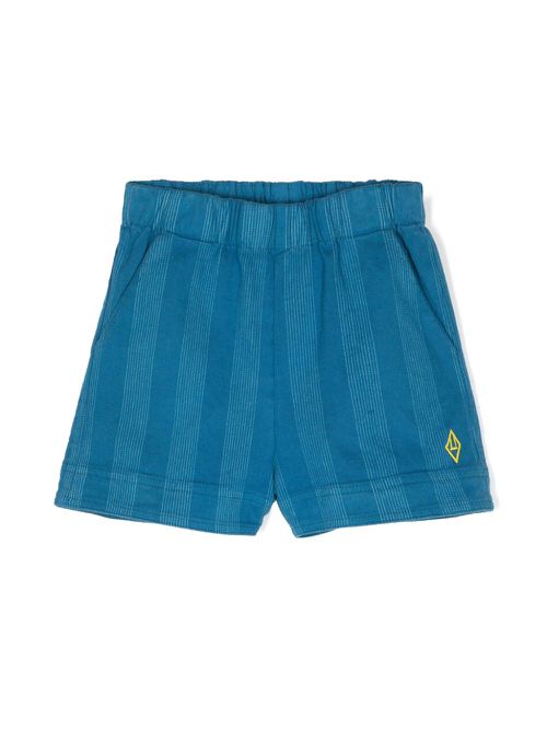 Logo-embroidered shorts - Blue
