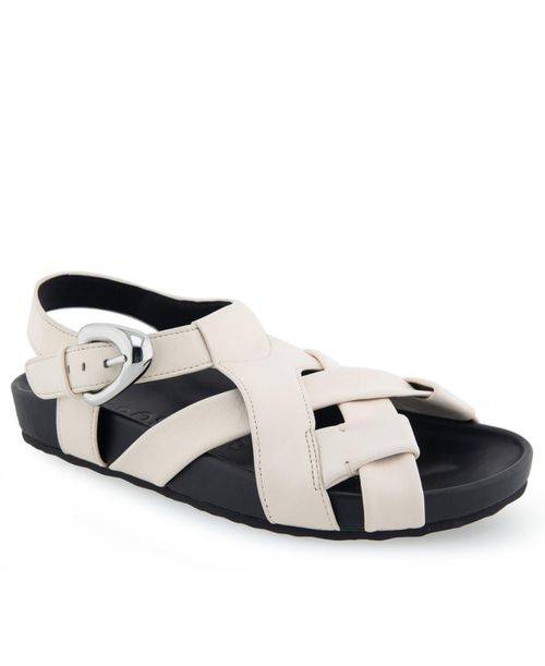 Women's Leon Moulded Footbed Sandals - Eggnog Leather