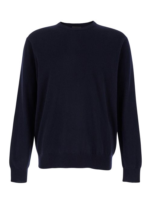 Cashmere Crewneck Sweater — Navy