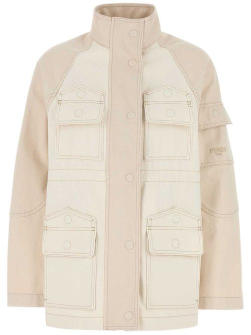 Denim bomber jacket - Neutrals