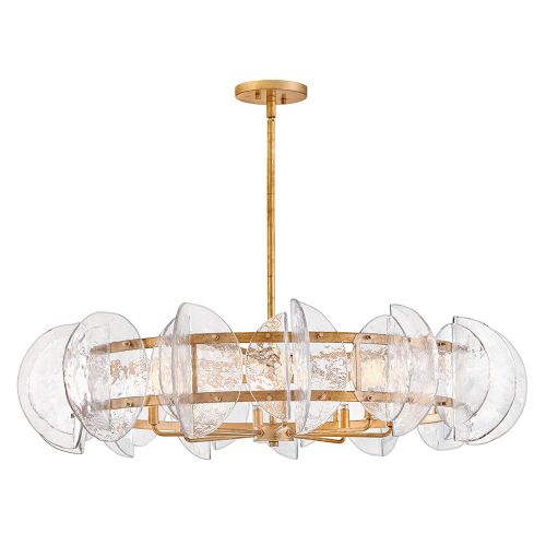 Distressed Brass LED Chandelier from the Seraphina Collection