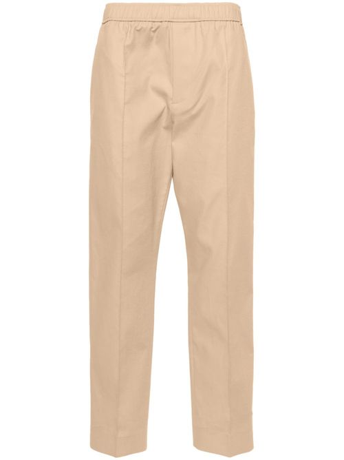 Mid-rise straight-leg trousers - Neutrals