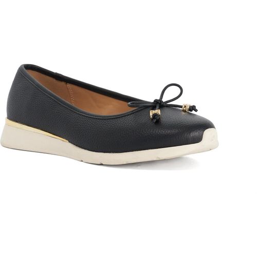 Dune London Womens Ladies Highline - Casual Ballet Flats - Black Leather