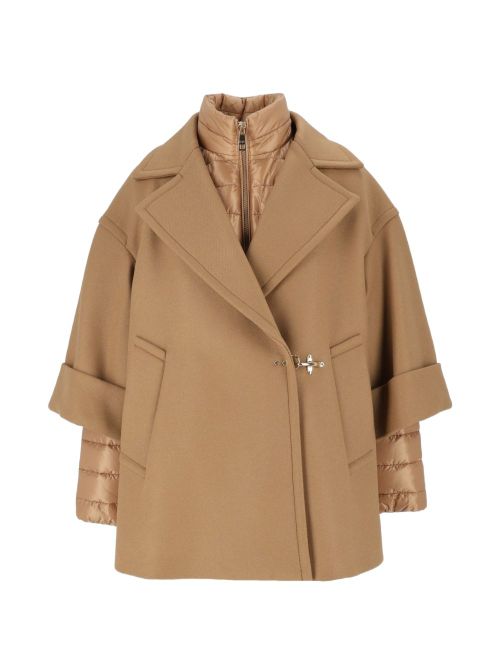 Wool and Cashmere Cape Coat — Camel