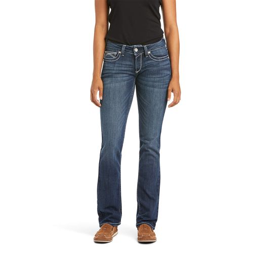 Women's R.E.A.L. Mid Rise Stretch Ivy Stackable Straight Leg Jeans in Dresden Cotton