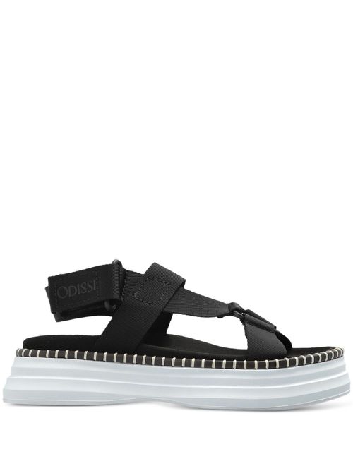 Odissì logo-embroidered sandals - Black