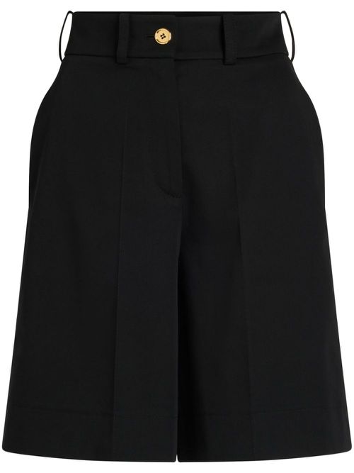 Organic-cotton gabardine shorts - Black