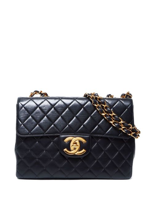 1996-1997 jumbo Classic Flap shoulder bag - Black