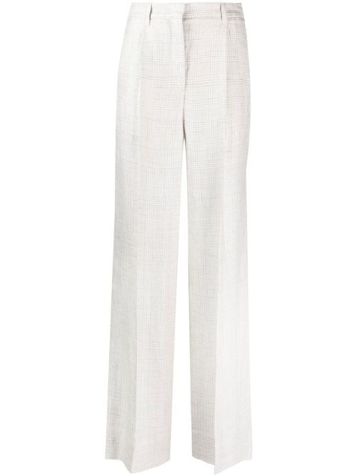 Tailored straight-leg trousers - White