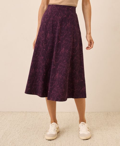 Women's Garden Sketches Fit & Flare Midi Skirt