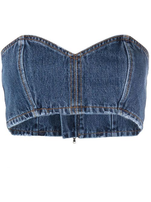 Denim bandeau top - Blue