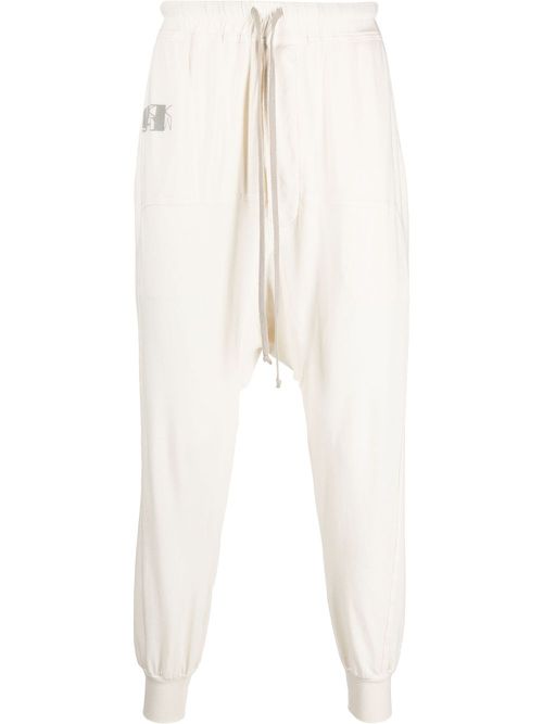 Drop crotch tapered track pants - Neutrals