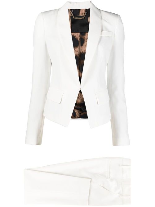 Straight-leg suit set - White