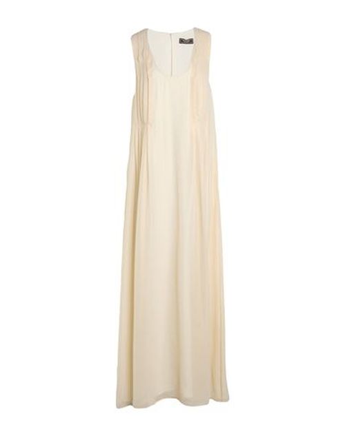 Woman Maxi dress Beige Size 8 Polyester