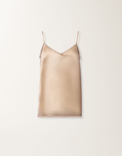 Satin lingerie top, maple