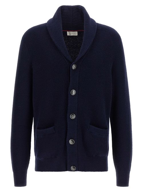 Navy Blue Knitted Cardigan